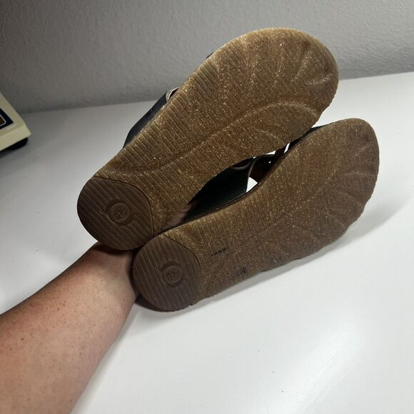 Born Brown Woven Leather Cushioned Slide Sandals US 7 M/W - Picture 10 of 10